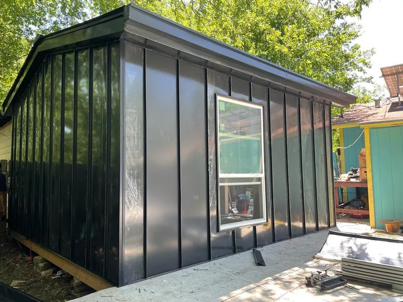 Black standing seam metal wall panels for Metal Roof Installation in Oak Forest